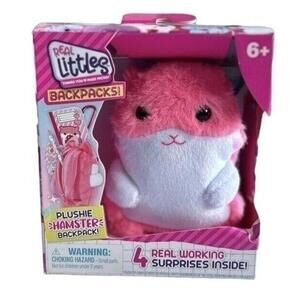 Real Littles BACKPACKS! PLUSHIE Pink HAMSTER 4 surprises inside Nib NEW